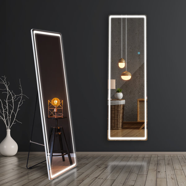 Ivy Bronx Led Full Length Lighted Mirror, 63"x20" Large Body Mirror